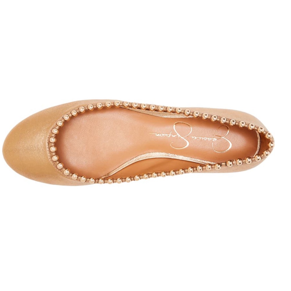 Jessica Simpson Gillian Flat Gold Size 11
